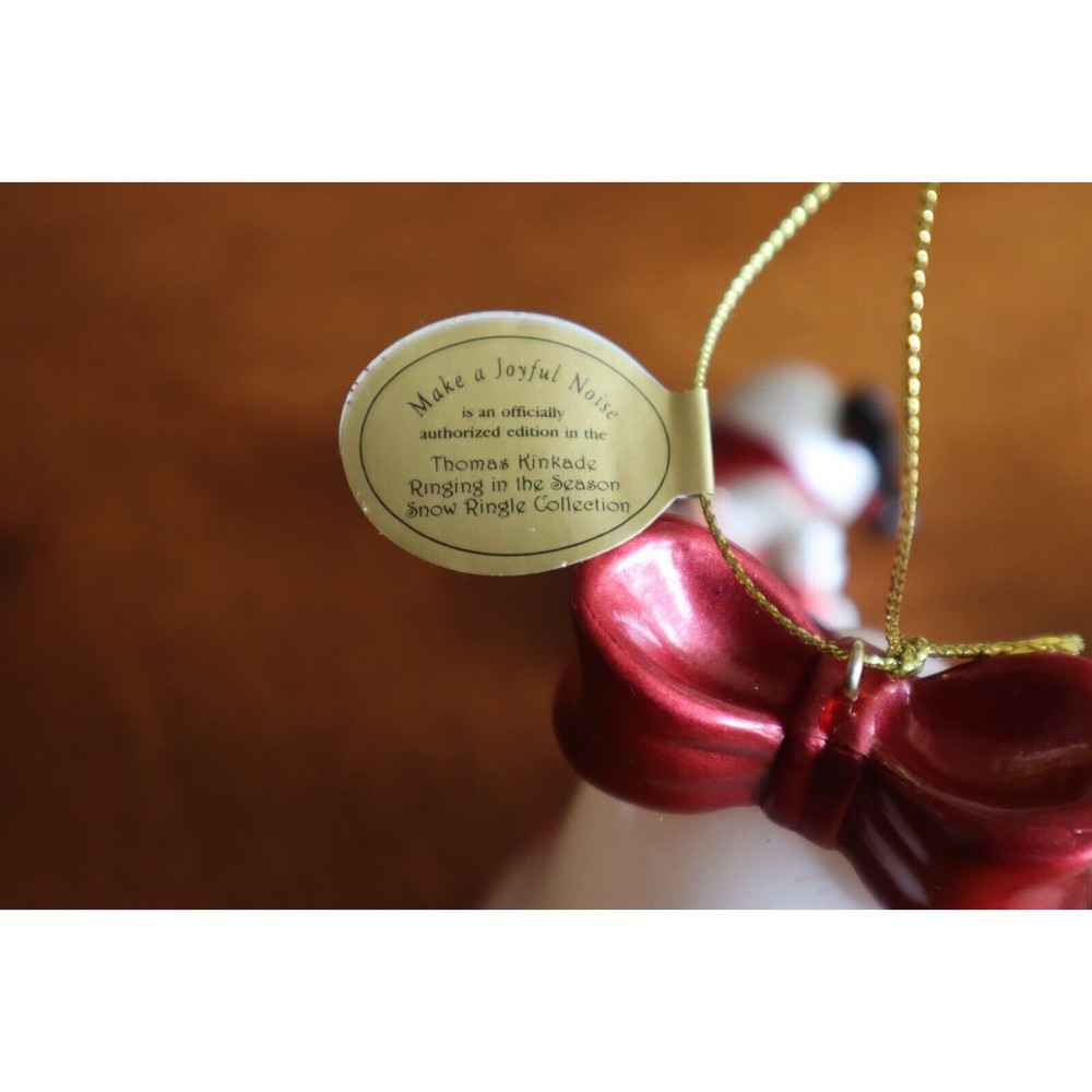 Thomas Kinkade Ringing in Holiday Christmas Bell Ornaments With Snowmen LOT#3 - Picture 8 of 13